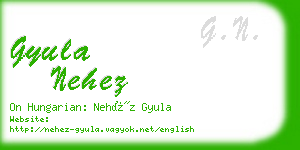 gyula nehez business card